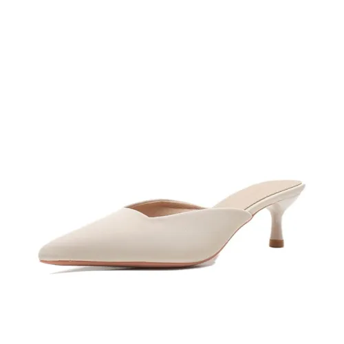 Lanza Резиновая подошва устойчивая к истиранию домашние тапочки женские цвет экрю