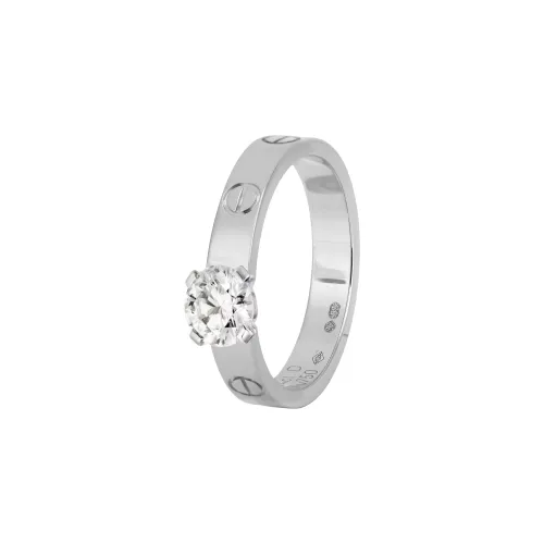 Cartier Солитер LOVE Белое Золото, Бриллиант