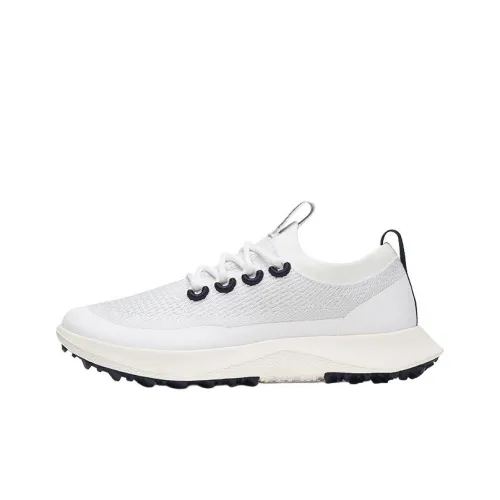 Allbirds Tree Dasher 2 Беговые кроссовки Низкий Топ Полярный Белый & Темно-Синий Многоцветный Натуральный Белый Основа Женские