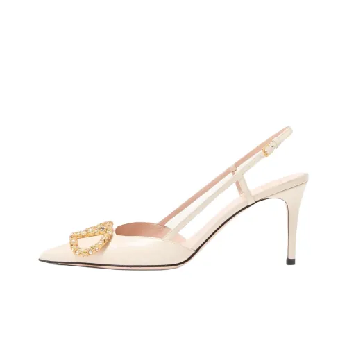 Valentino Vlogo Signature Узкий каблук Высокие каблуки 8 см Женские Экрю