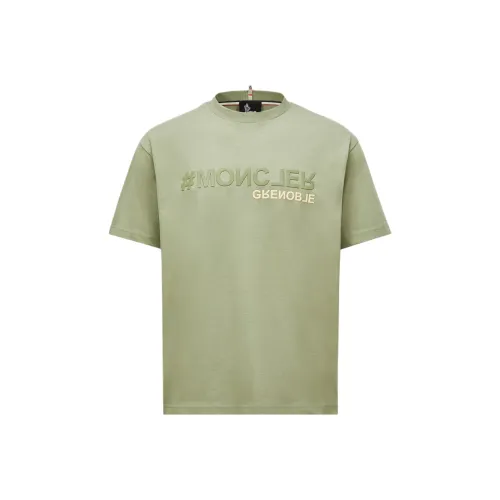 MONCLER Светло-зеленые Мужские T-рубашки