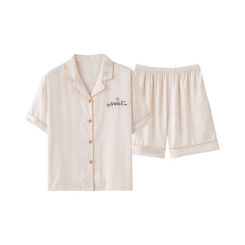 Pretty lady Шампанский белый Женские Пижамные комплекты