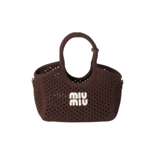 MIU MIU Ткань Одно Плечо Сумка Стандартная Женская Коричневая