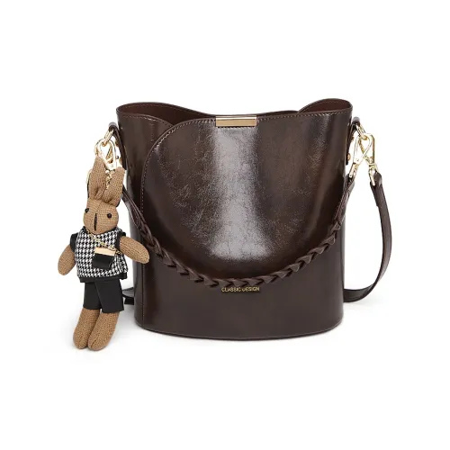 safiya Синтетическая кожа Одно плечо Сумка Женская Кофейного цвета