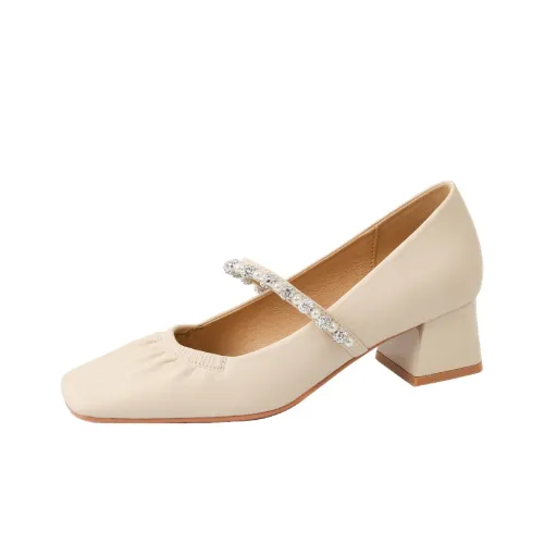 TATAYA Грубый каблук Мэри Джейн туфли 4,5 см Женские