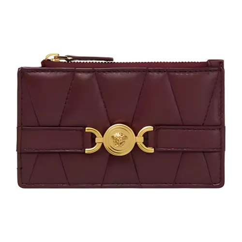 VERSACE Medusa '95 Lambskin Картхолдер Женские Бордо Красный