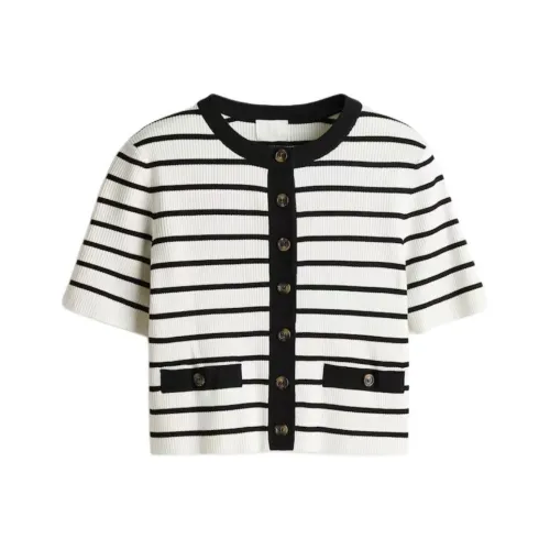 H&M Белый/Черный Полосы Женские Трикотаж