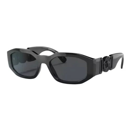VERSACE Nylon OVAL SUNGLASSES Унисекс Черный