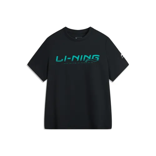 LINING YOUNG Sports Life Collection Fashion Trend Collection Футболка Черная Детская