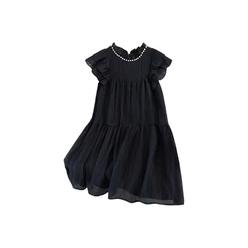 Cypress House Короткий рукав Платье Женское Черное