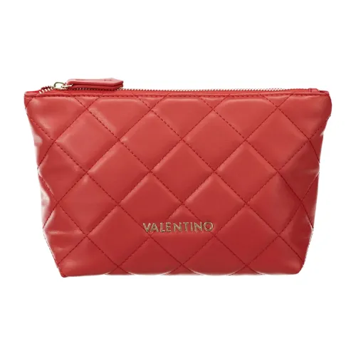 Valentino Кожа Косметичка Женская Красная