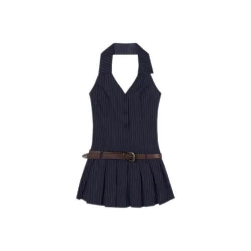 EMDPN Темно-синий Женские Платья без рукавов