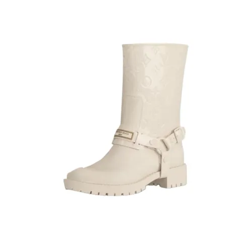 LOUIS VUITTON Drops Резиновые сапоги Женские Белые