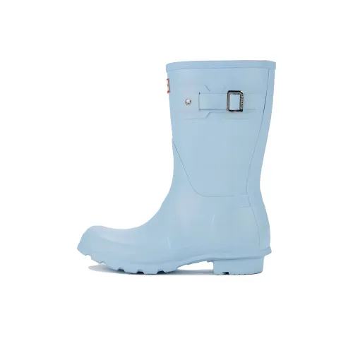 HUNTER Original Short Резина Сапоги Женские Светло-Синий