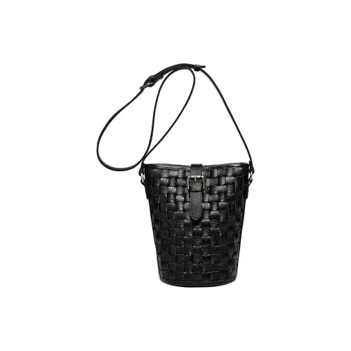 Ace Paul Сумка из крупнозернистой текстуры коровьей кожи ведрообразная сумка через плечо женская черная