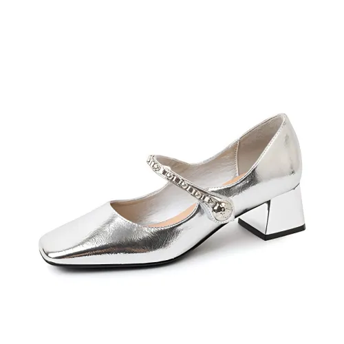 TATAYA Грубый каблук Мэри Джейн туфли 4,5 см Женские