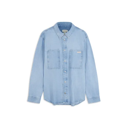 Calvin Klein UL6 Джинсовая Светло-Синяя Мужская Рубашка
