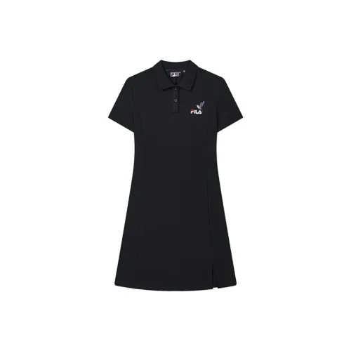 FILA Лайфстайл Легендарный синий Женские Платья с коротким рукавом