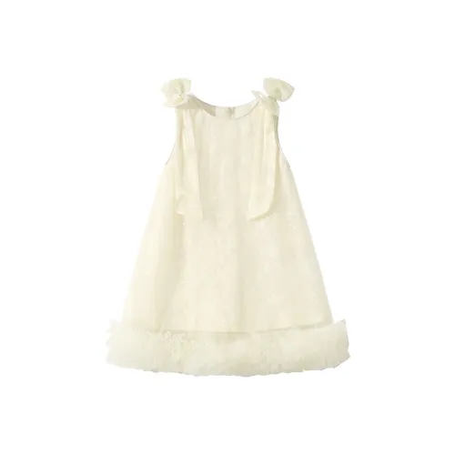 Mu Anmu Платье Кремово-абрикосовое Подростки