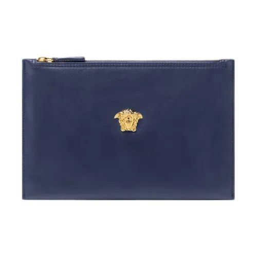 VERSACE La Medusa Коровья кожа Клатч Мужской Синий