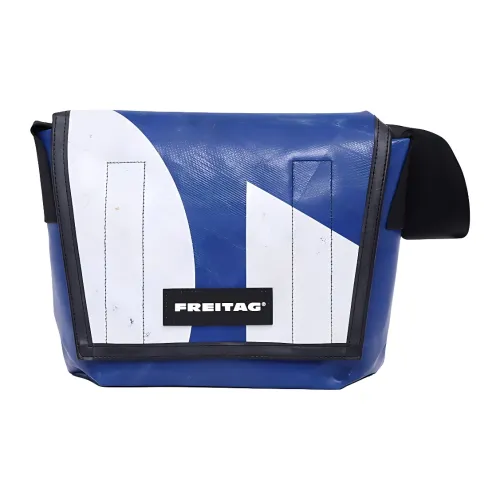 FREITAG Lassie ПВХ Курьерская Сумка Сумка через плечо Сумка на плечо Средняя Унисекс Серый и Синий