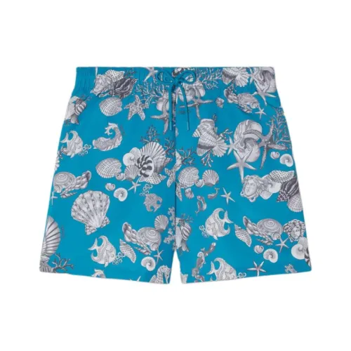 VERSACE Коралловый THEATRE Повседневные шорты Мужской Синий