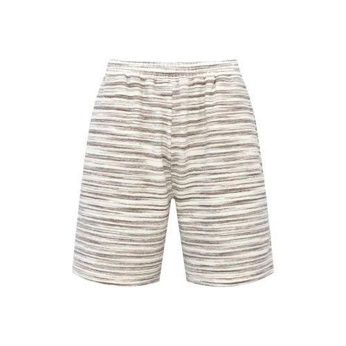 BIRTH OF ROYAL CHILD SS25 Повседневные шорты Мужские Экрю Фиолетовый Серый