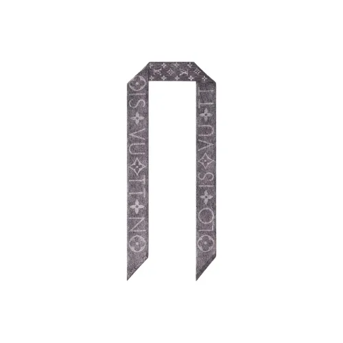 LOUIS VUITTON Шелковые шарфы Женские Серый