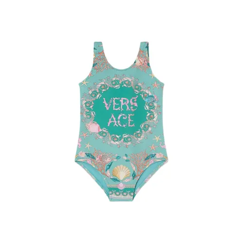 VERSACE Barocco UNDERWATER KIDS One-piece Swimsuit Women's Green