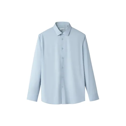 HLA Синий Серый 72 Мужские Рубашки