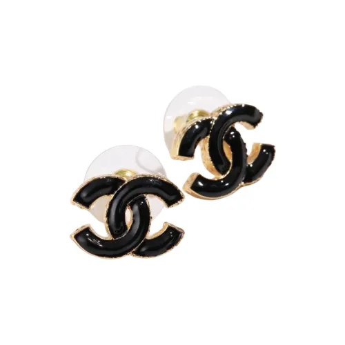 Серьги CHANEL Double C Brass Stud Унисекс