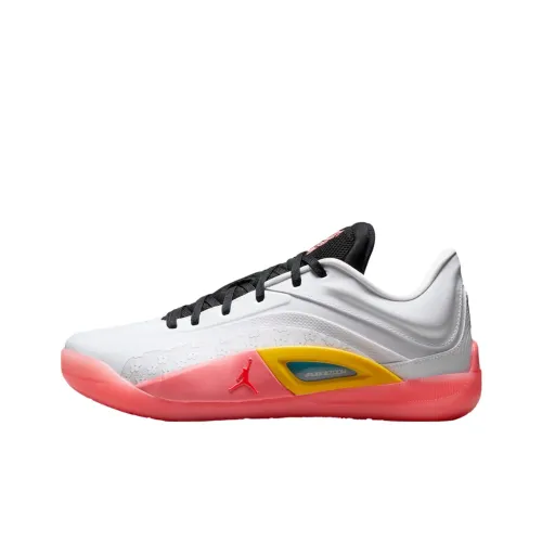 Джордан Zion 4 Low Топ Баскетбольные кроссовки Унисекс Белый Розовый