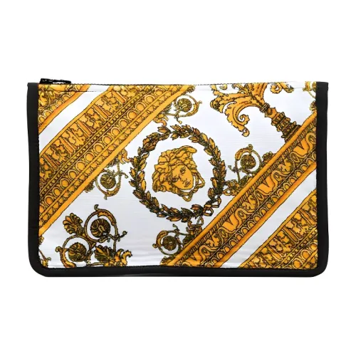 VERSACE Cotton Clutch Makeup Bag Women's Multicolor