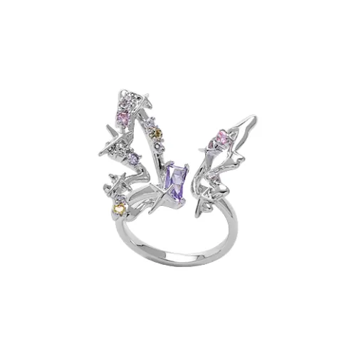 NUANTONG Сплав + Циркон + Стекло Кольца Женские