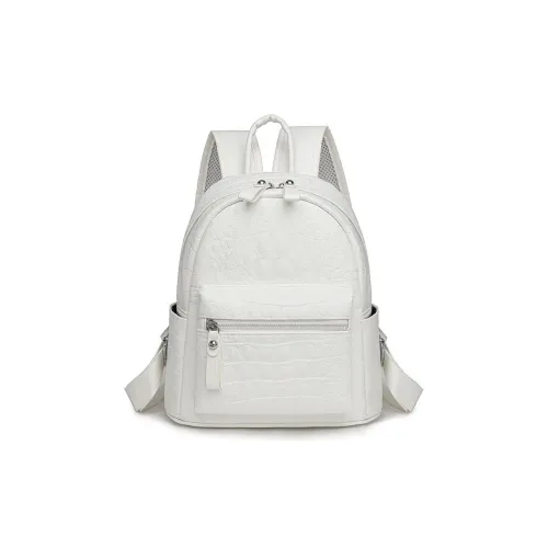 RIVMIND ПУ (полиуретан) Рюкзак Женский Белый Черный