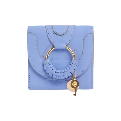See By Chloe Hana Рельефная кожа Козья кожа Кошелек Маленький Женский Синий