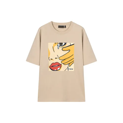 Drew House SS25 Песочный Унисекс T Рубашки