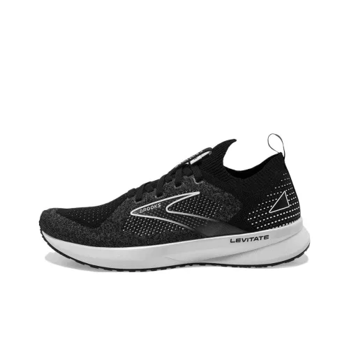 Brooks Levitate StealthFit 5 Slip-Resistant Abrasion-Resistant Low Top Casual Training Running Shoes Women's Black Брэдс Левитиэйт Стелтфит 5 Противоскользящий Устойчивый к Износу Низкий Топ Повседневные Тренировочные Беговые Кроссовки Женские Черные