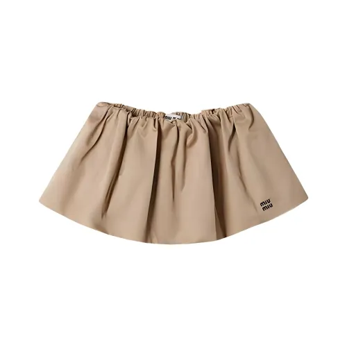 MIU MIU SS25 Повседневные короткие юбки Женские Хаки