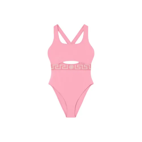 VERSACE Greca Ван-Пис Купальник Женский Розовый