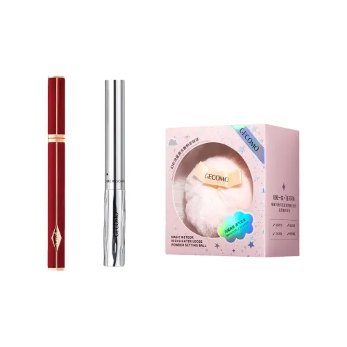 GECOMO Eyeliner ручки + Mascara + Loose пудра для фиксации + Длинный стойкий легко растушевываемый естественный