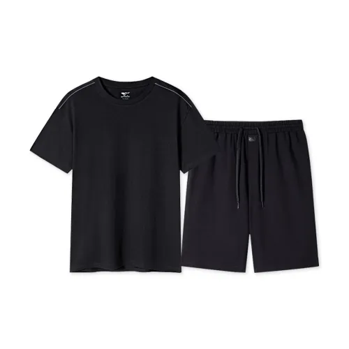 SEPTWOLVES Черный Антибактериальный/Anti Cling Мужские Пижамные Комплекты