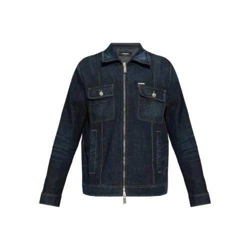 DSQUARED 2 Denim Jacket Men's Navy Blue