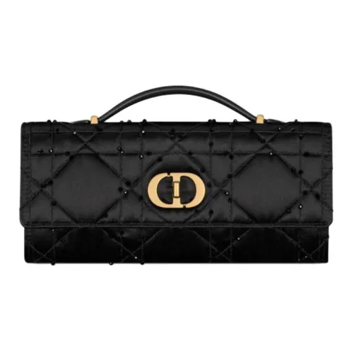 DIOR Caro Телячья кожа Сумка Женская Черная