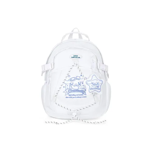 Sanrio Polyester Backpack Medium Women's White Black Санрио Полиэстер Рюкзак Средний Женские Белый Черный