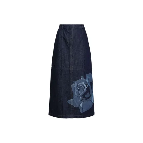 KENZO SS24 Denim Long Skirt Women's Indigo