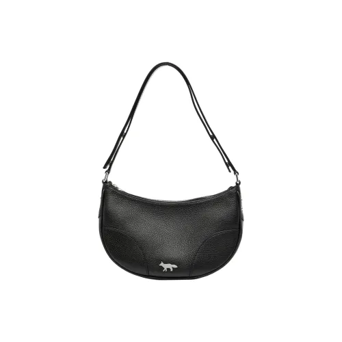 Maison Kitsune Сумка через плечо из коровьей кожи стандартная женская черная