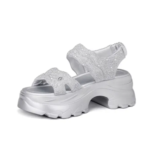 JESSICA SOPHIA One Ремень Сандалии 6 см Женские Серебряные