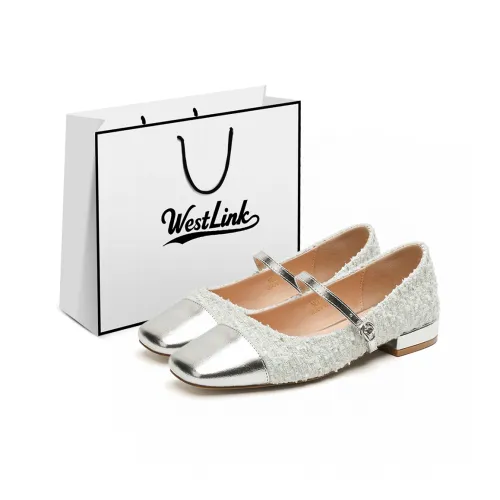 WESTLINK Туфли Мэри Джейн Женские Серебряные