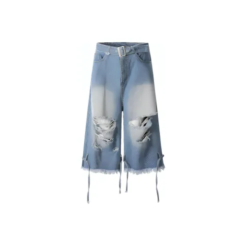 GM Небесно-голубой Женские Джинсовые Шорты